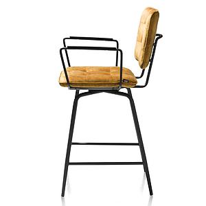Chaise de bar avec accoudoirs MANOU Henders & Hazel jaune ocre
