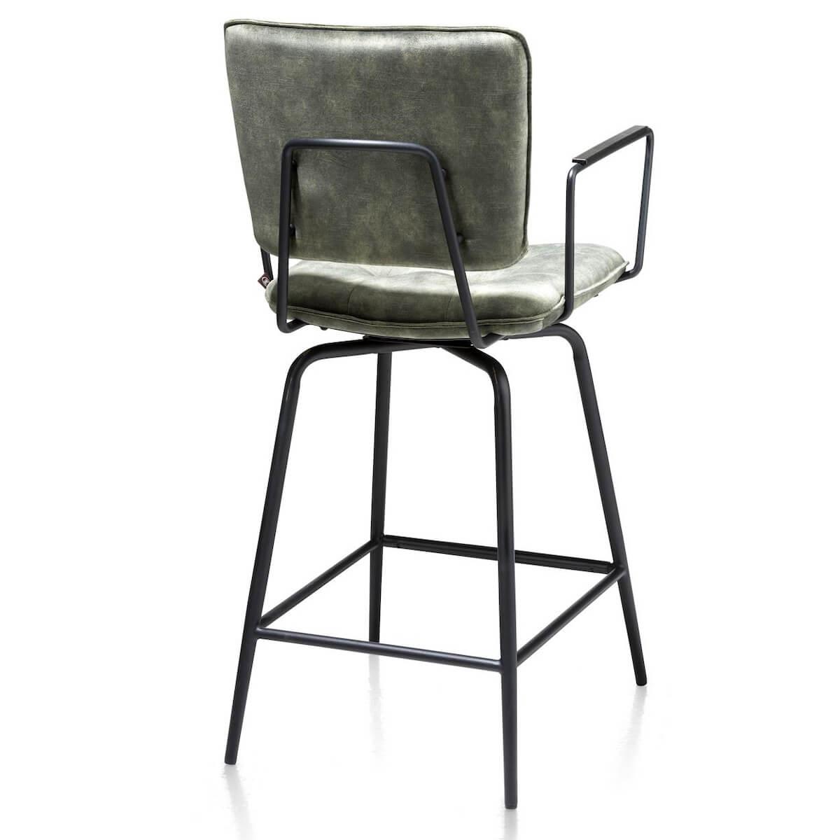 Chaise de bar avec accoudoirs MANOU Henders & Hazel vert olive