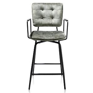Chaise de bar avec accoudoirs MANOU Henders & Hazel vert olive