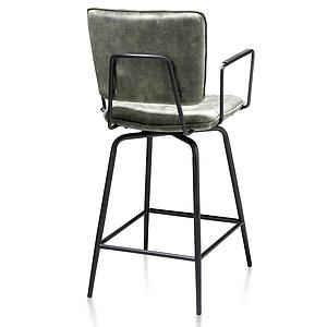 Chaise de bar avec accoudoirs MANOU Henders & Hazel vert olive