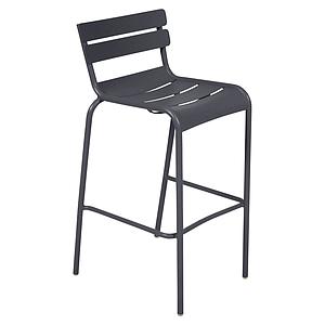Chaise de bar Bridge LUXEMBOURG Fermob Gris Carbone
