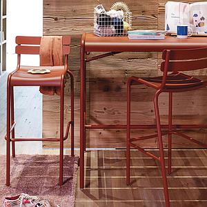 Chaise de bar Bridge LUXEMBOURG Fermob Gris Carbone