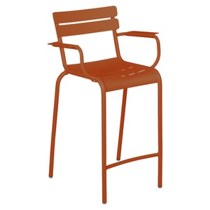 Chaise de bar Bridge LUXEMBOURG Fermob orange confite