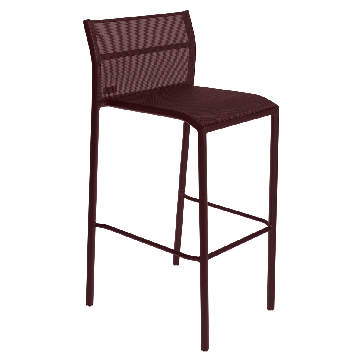 Chaise de bar CADIZ Fermob cerise noire 