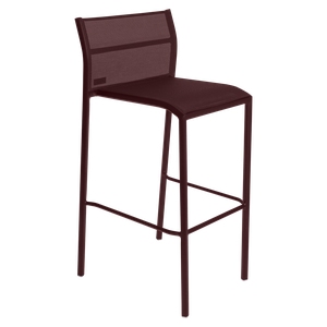 Chaise de bar CADIZ Fermob cerise noire 