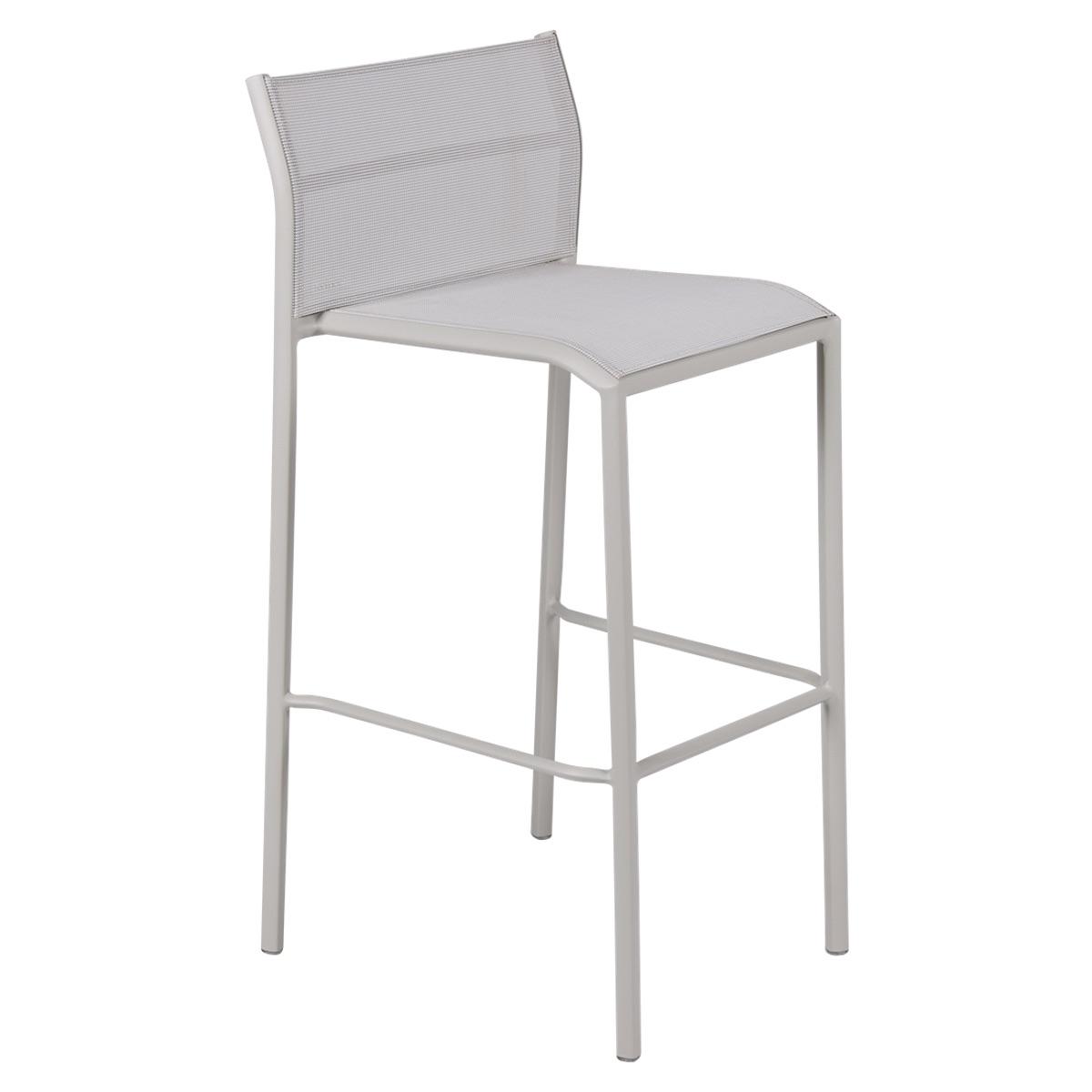 Chaise de bar CADIZ Fermob gris argile stereo