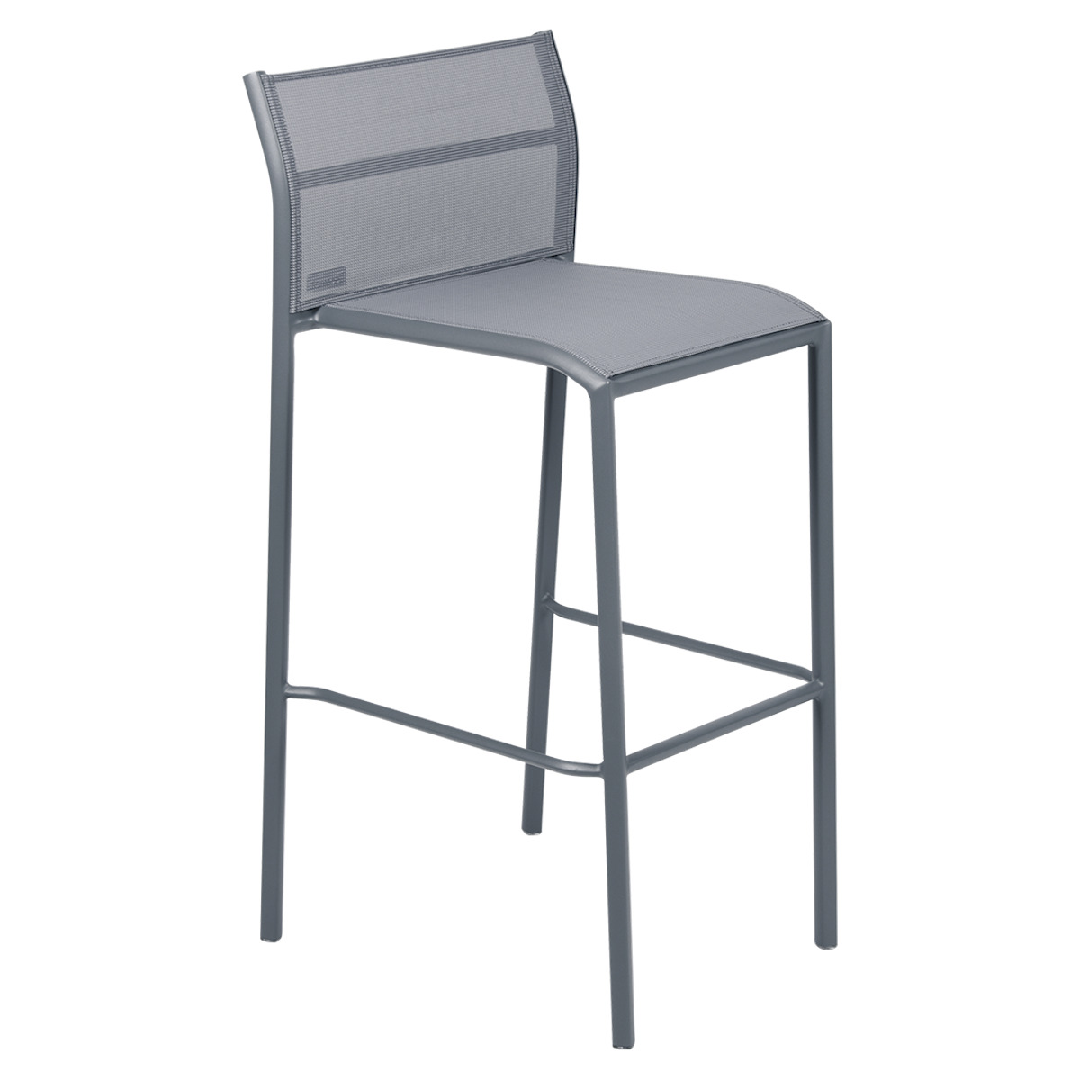 Chaise de bar CADIZ Fermob gris orage stereo 