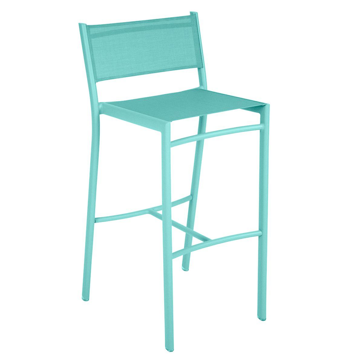 Chaise de bar COSTA Fermob bleu lagune