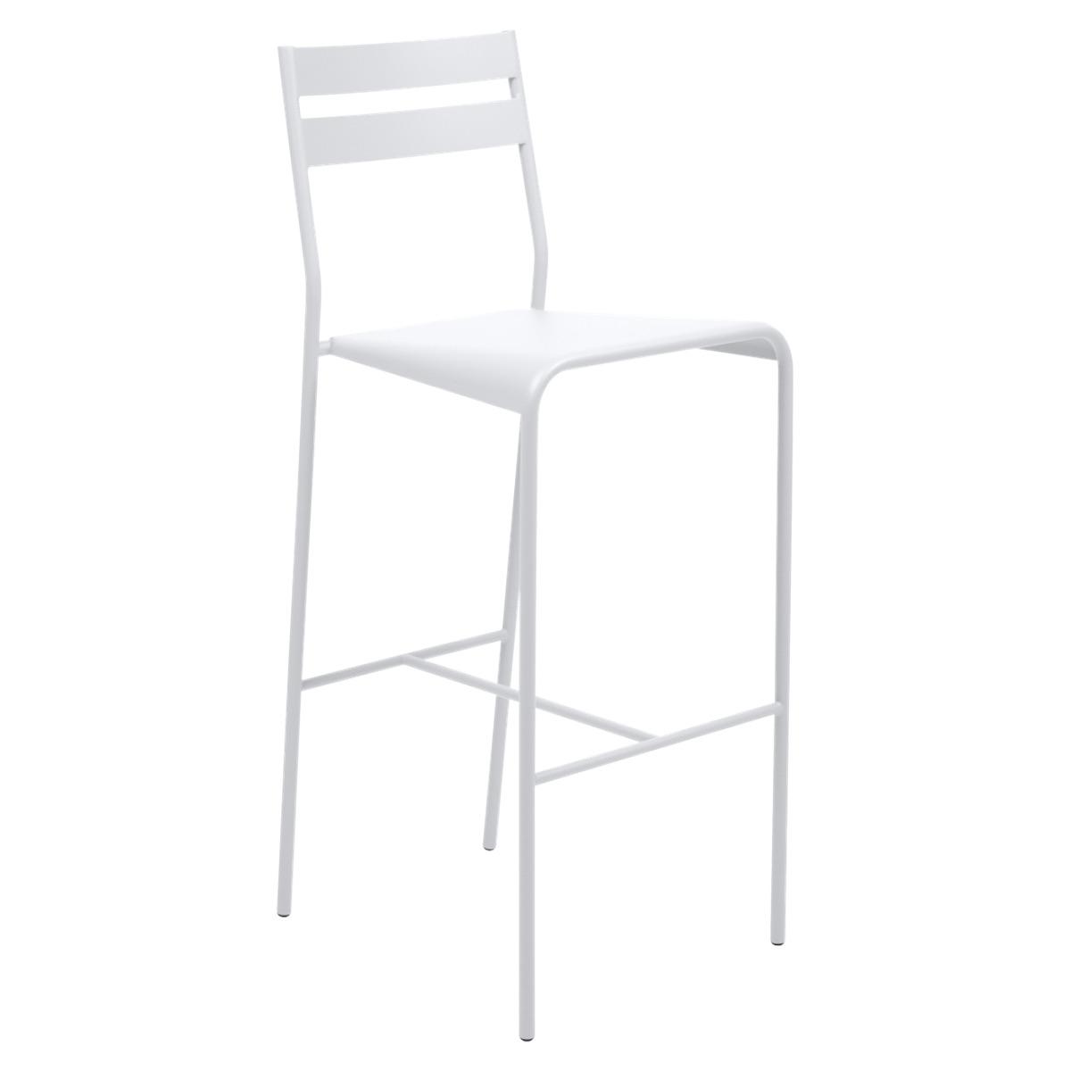 Chaise de bar FACTO Fermob blanc coton