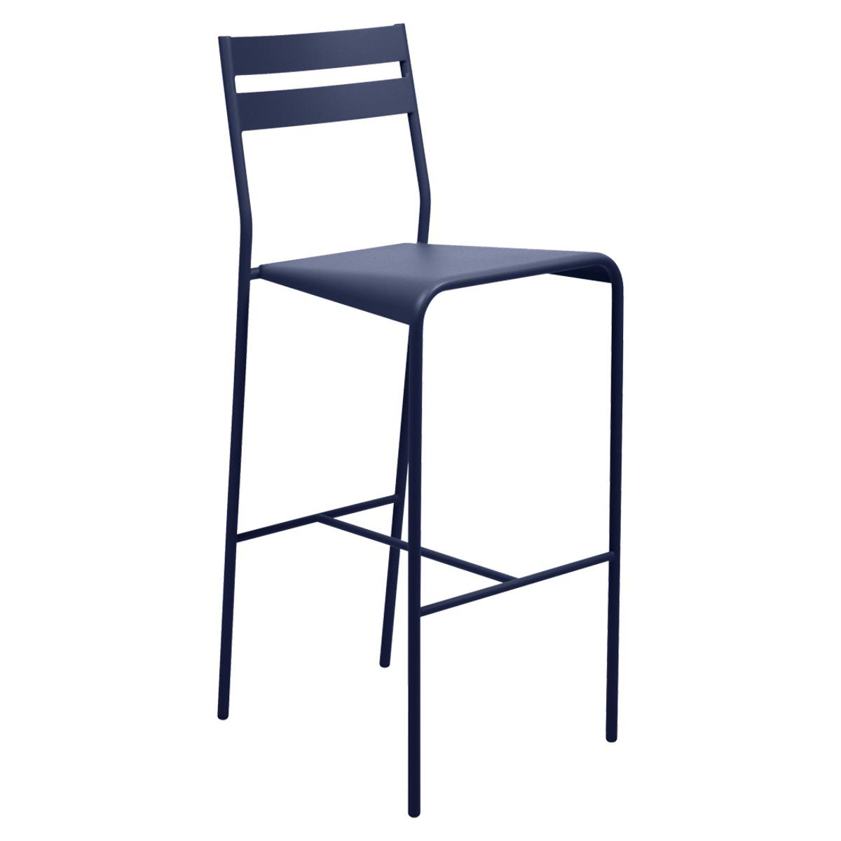 Chaise de bar FACTO Fermob bleu abysse