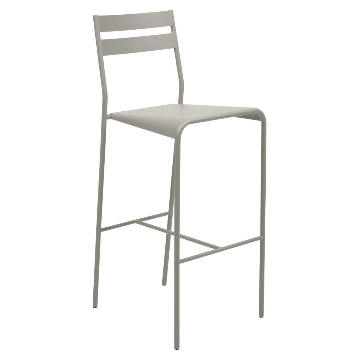 Chaise de bar FACTO Fermob gris argile
