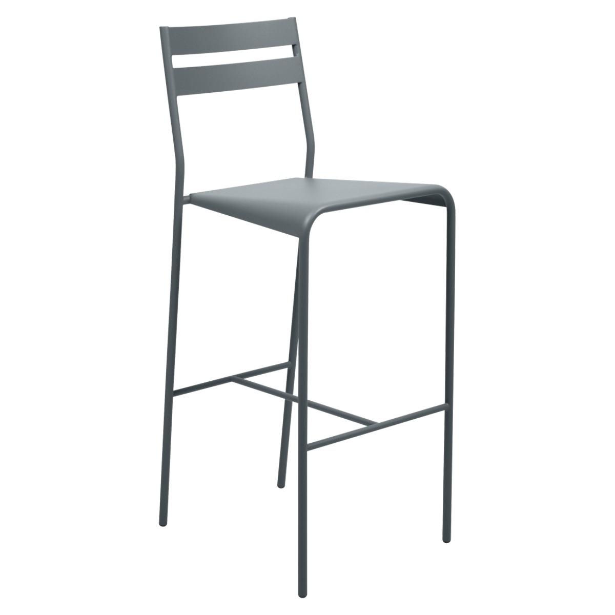 Chaise de bar FACTO Fermob gris orage