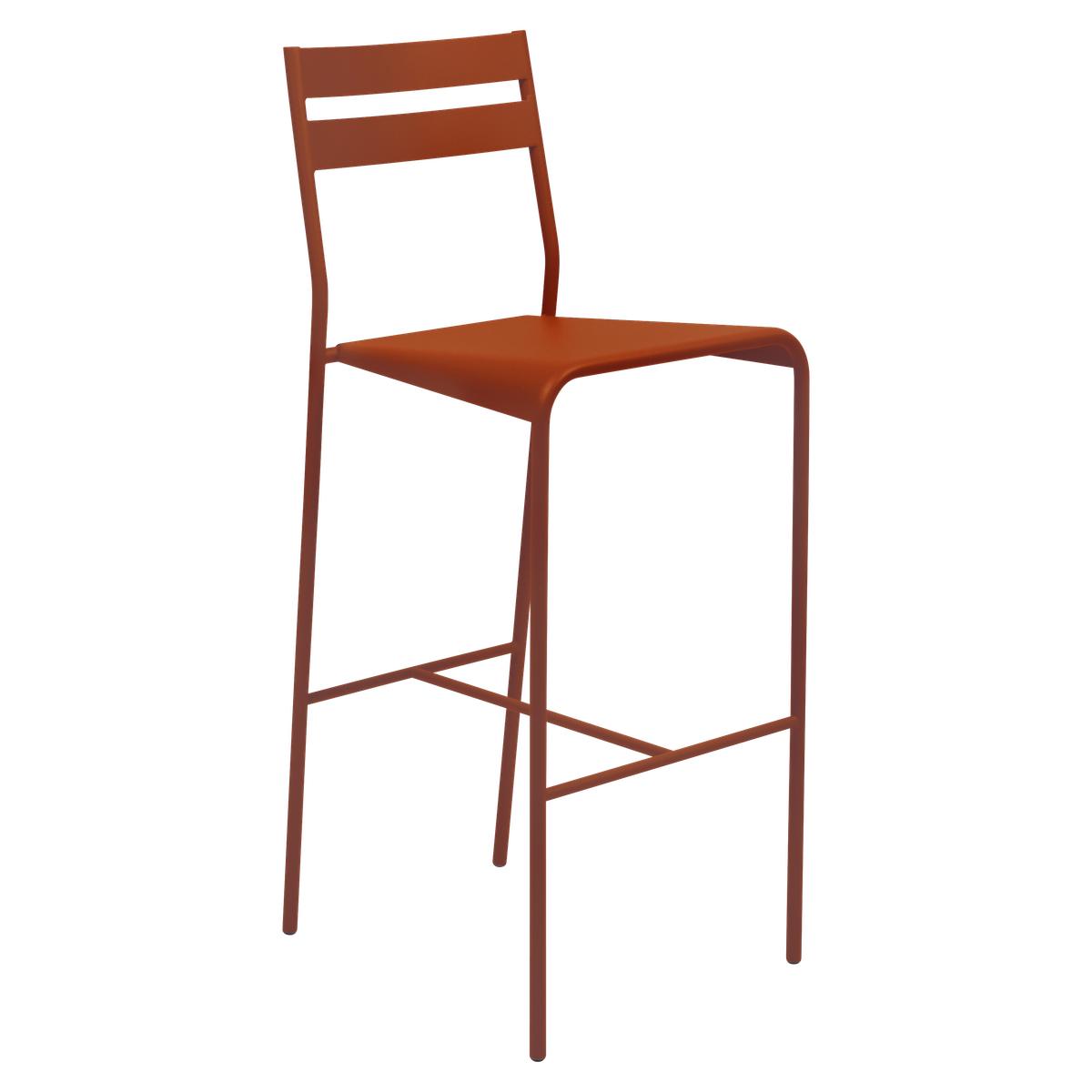 Chaise de bar FACTO Fermob orange confite