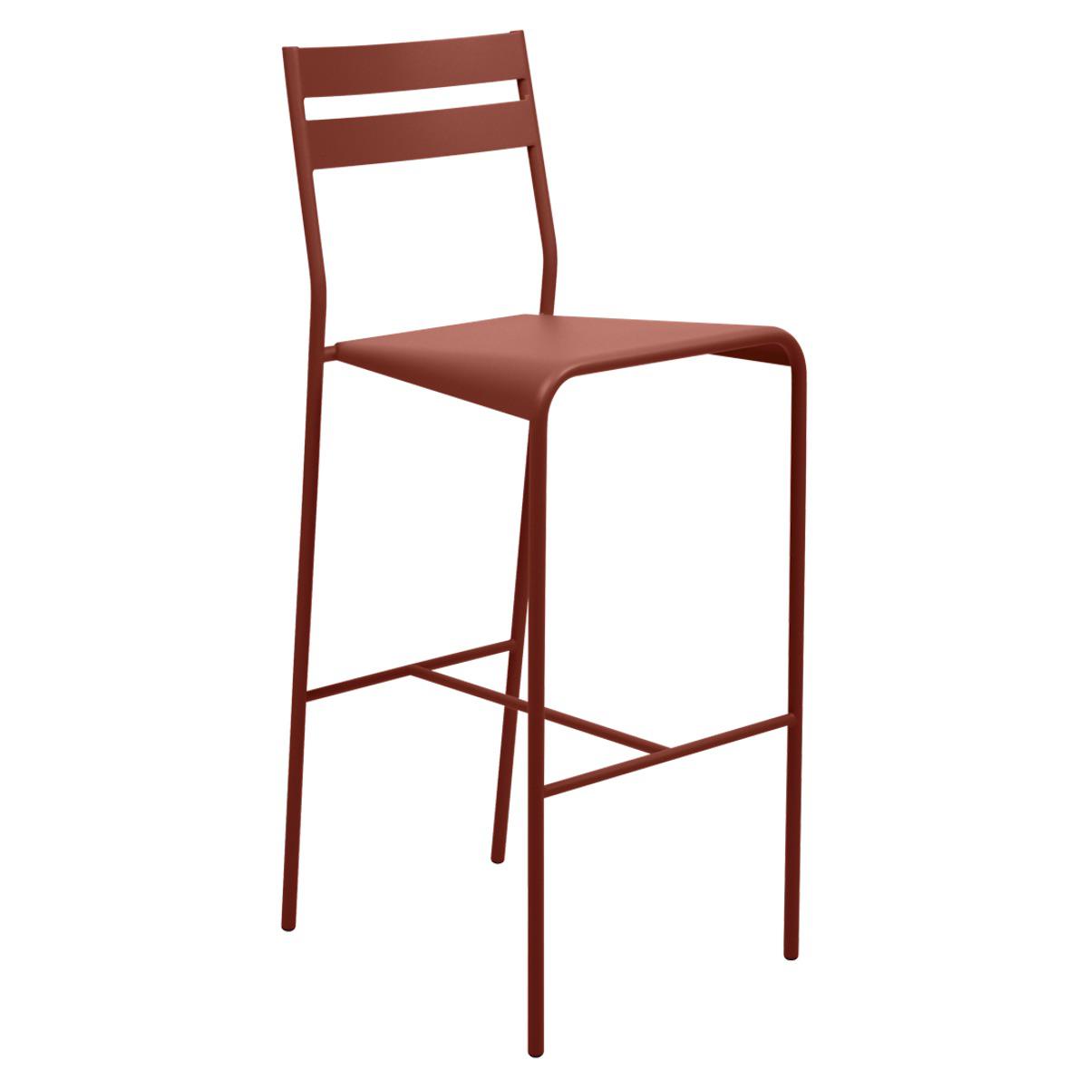 Chaise de bar FACTO Fermob rouge ocre