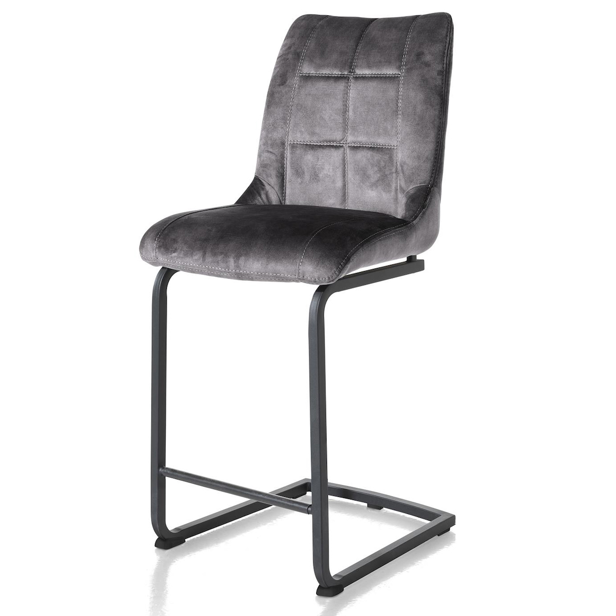 Chaise de bar MISCHA Henders & Hazel pieds traineau-Karese anthracite