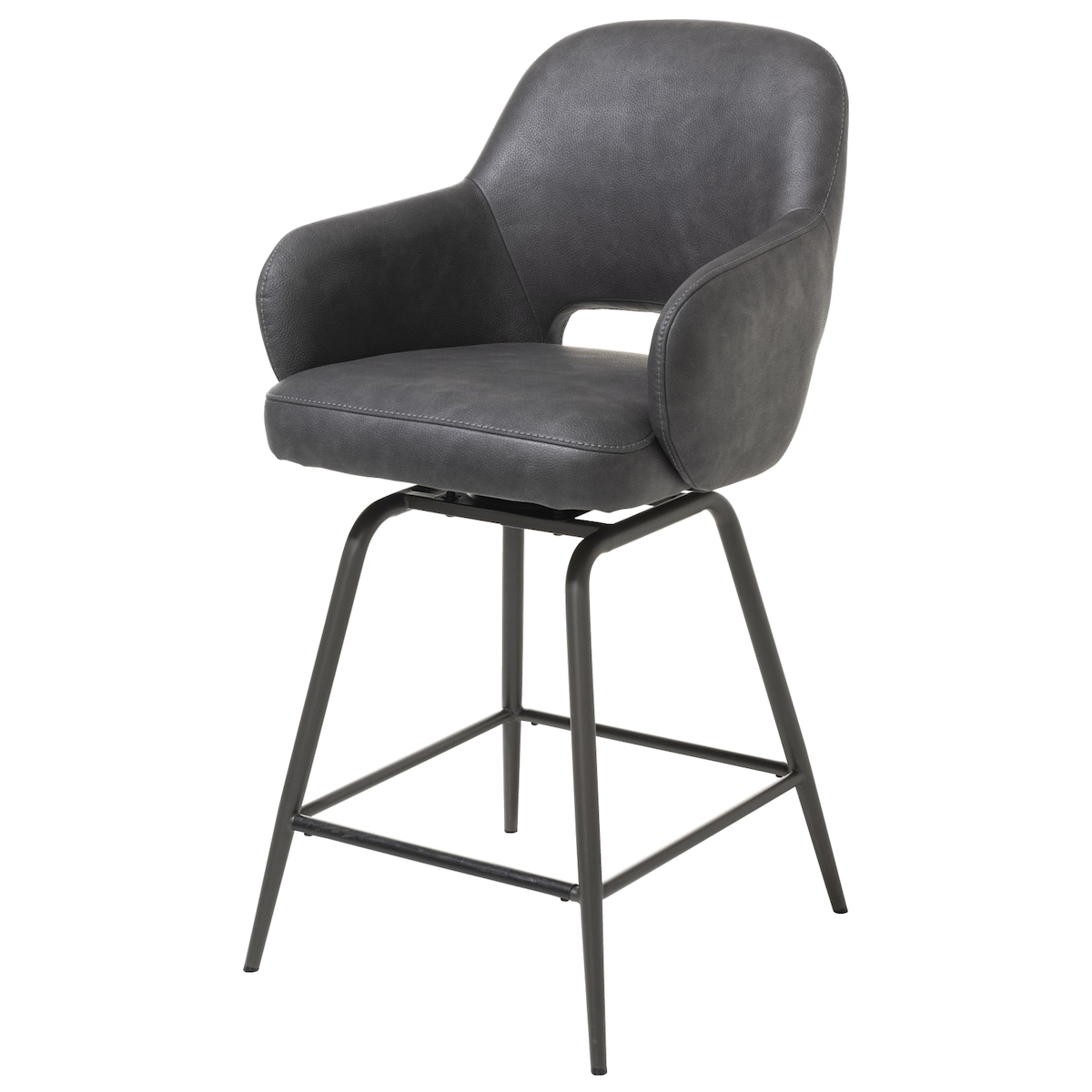 Chaise de bar pivotante NIKOLAS Henders & Hazel Anthracite