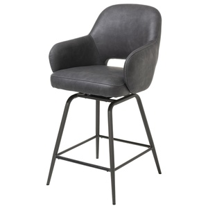 Chaise de bar pivotante NIKOLAS Henders & Hazel Anthracite