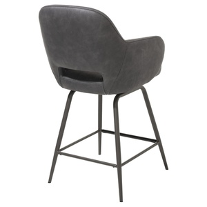 Chaise de bar pivotante NIKOLAS Henders & Hazel Anthracite
