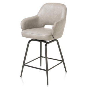 Chaise de bar pivotante NIKOLAS Henders & Hazel Gris clait