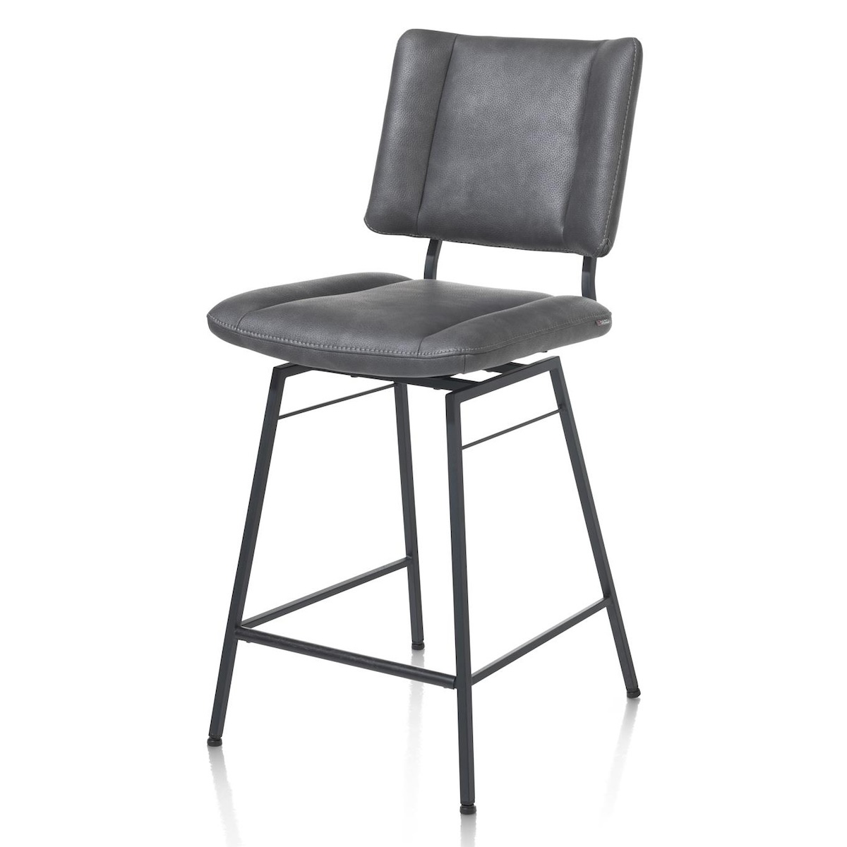 Chaise de bar TATUM XOOON Pala/ Anthracite, Pivotante 