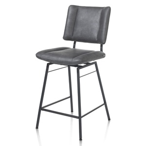 Chaise de bar TATUM XOOON Pala/ Anthracite, Pivotante 