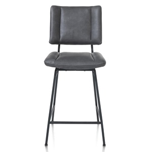 Chaise de bar TATUM XOOON Pala/ Anthracite, Pivotante 