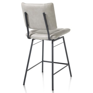 Chaise de bar TATUM XOOON Pala/ Gris Clair, Pivotante
