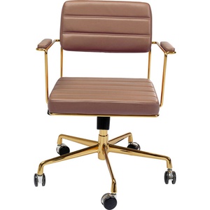 Chaise de bureau pivotante DOTTORE Kare Design marron