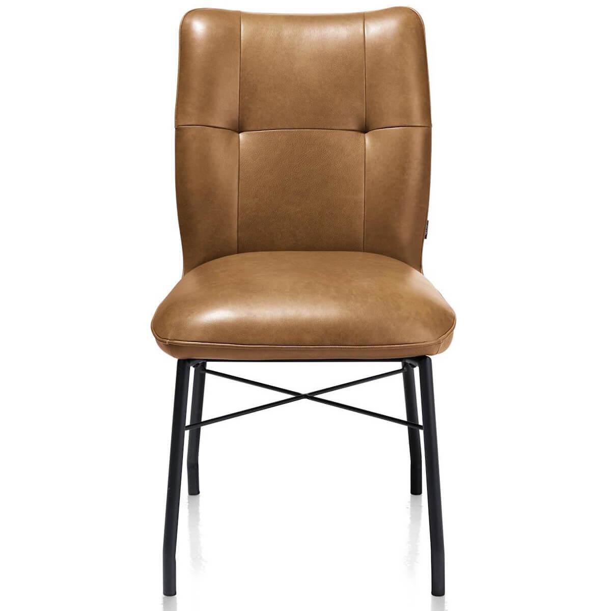 Chaise en cuir CHIARA Henders & Hazel jaune