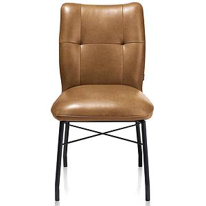 Chaise en cuir CHIARA Henders & Hazel jaune