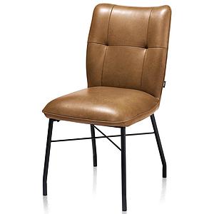 Chaise en cuir CHIARA Henders & Hazel jaune