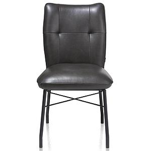 Chaise en cuir CHIARA Henders & Hazel noir