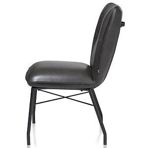 Chaise en cuir CHIARA Henders & Hazel noir