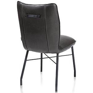 Chaise en cuir CHIARA Henders & Hazel noir