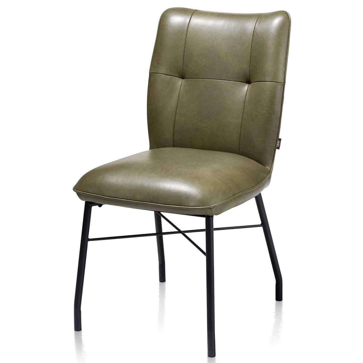 Chaise en cuir CHIARA Henders & Hazel vert