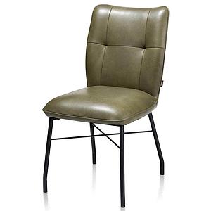 Chaise en cuir CHIARA Henders & Hazel vert