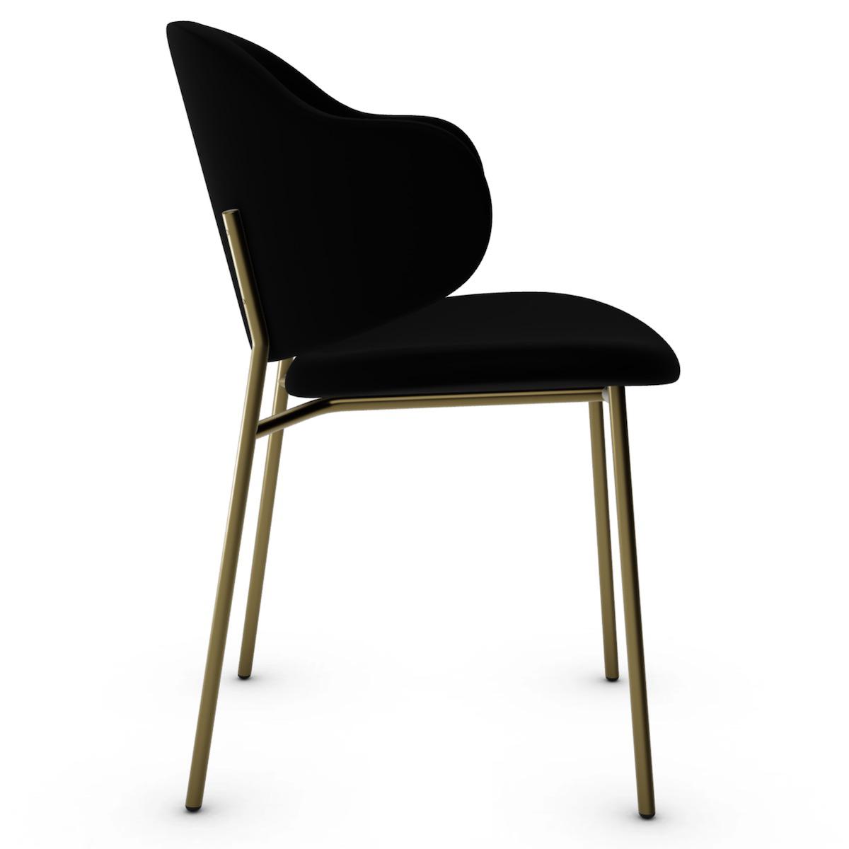 Chaise HOLLY Calligaris bronze-noir