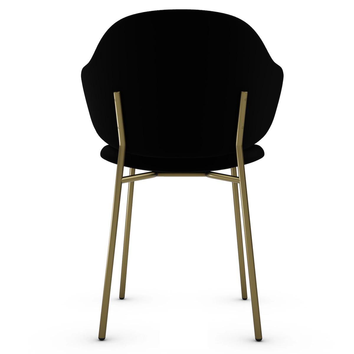Chaise HOLLY Calligaris bronze-noir
