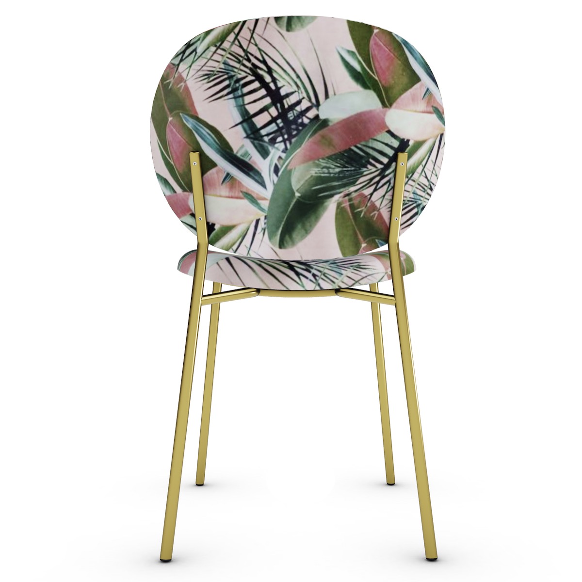 Chaise INES Calligaris leaves rose-laiton