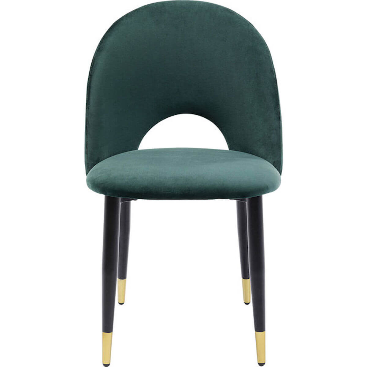 Chaise IRIS velours vert Kare Design 