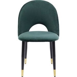 Chaise IRIS velours vert Kare Design 