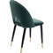 Chaise IRIS velours vert Kare Design 