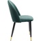 Chaise IRIS velours vert Kare Design 