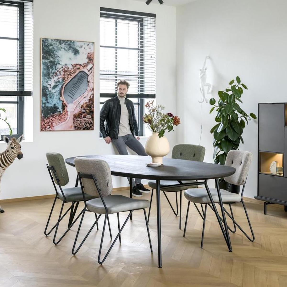 Chaise JUNE Xooon gris clair