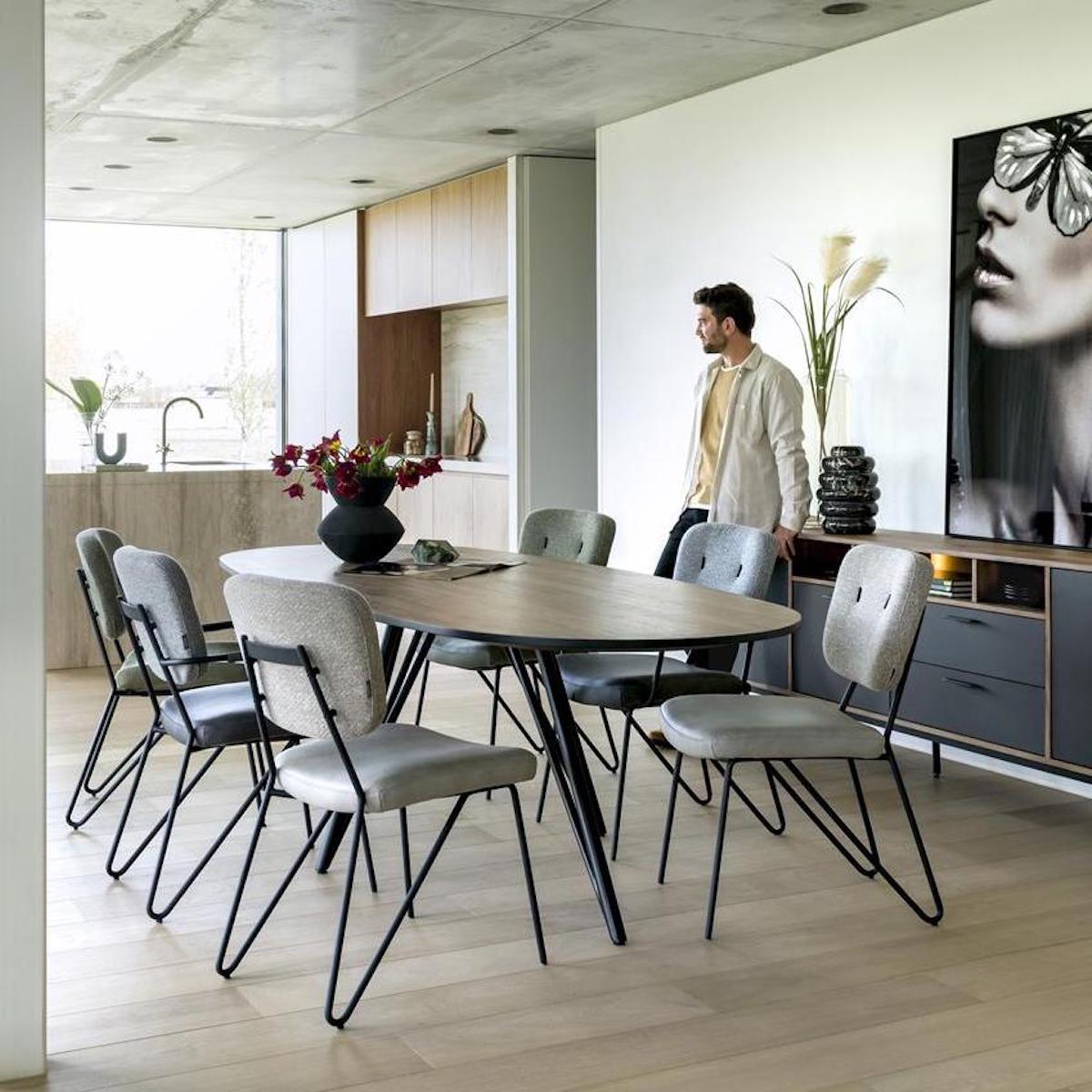 Chaise JUNE Xooon gris clair