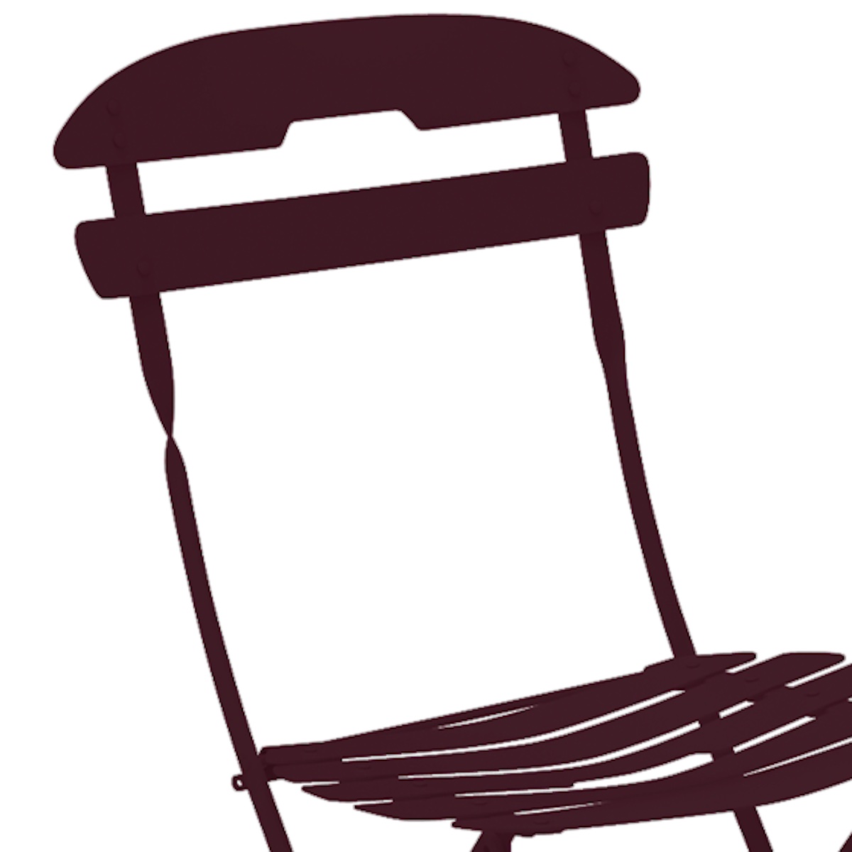 Chaise LA MÔME Fermob cerise noir