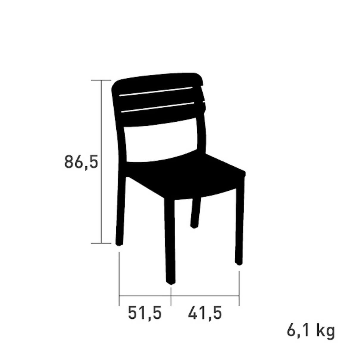 Chaise LODGE Vlaemynck teck naturel