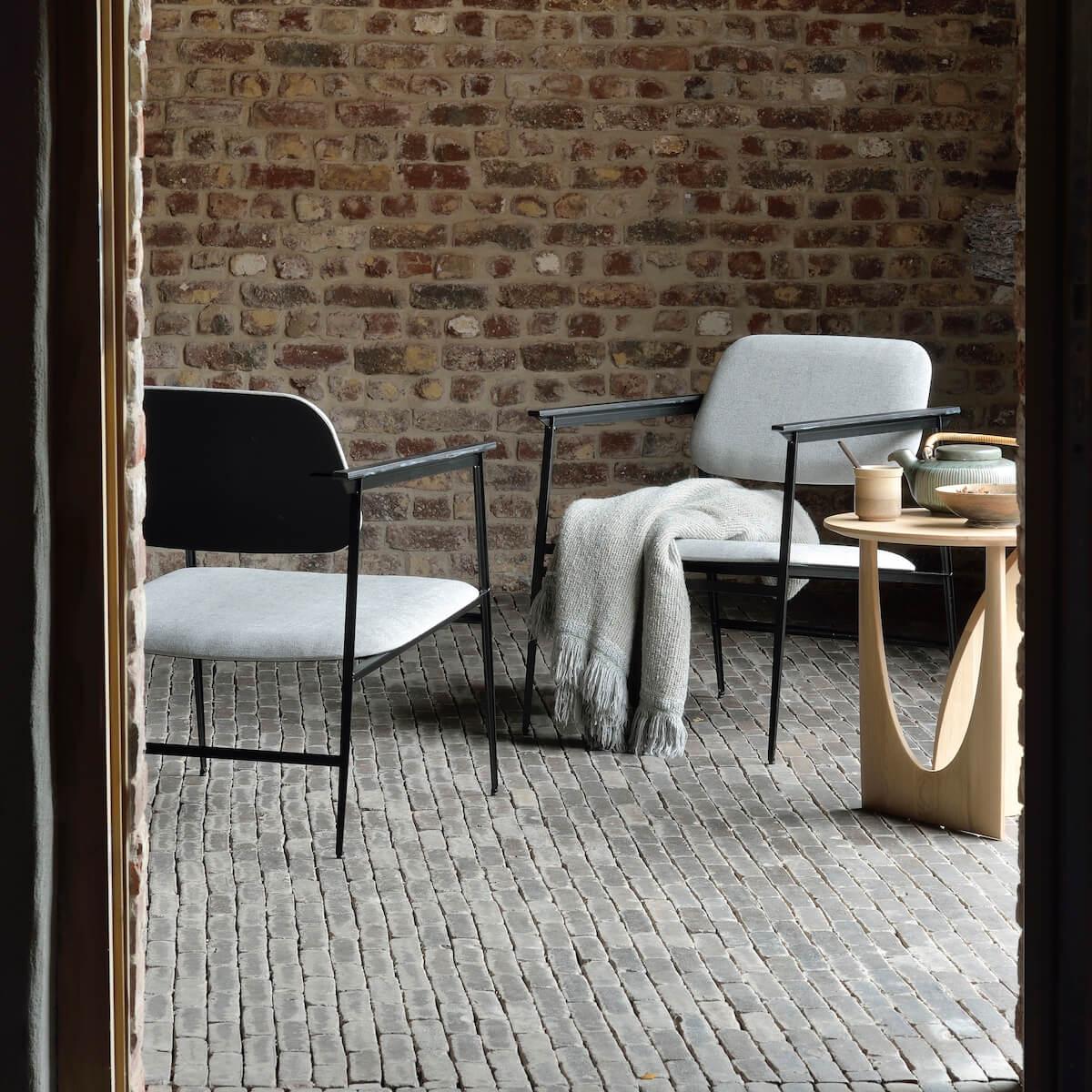 Chaise longue DC Ethnicraft light grey