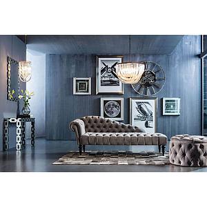 Chaise longue DESIRE Kare Design gris argent