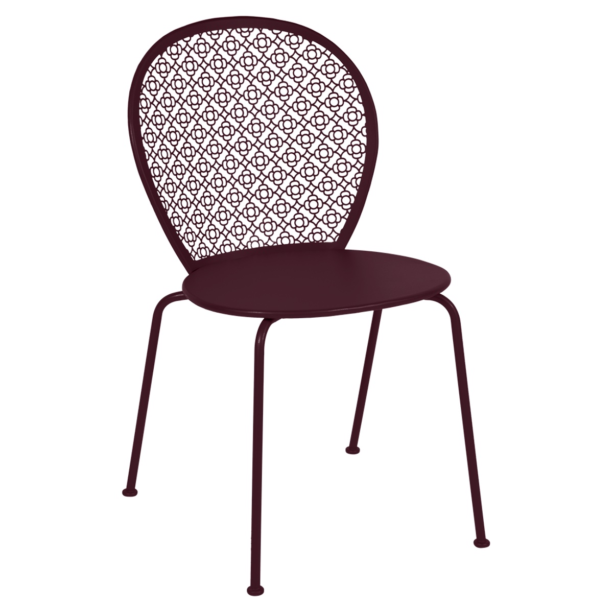 Chaise LORETTE Fermob cerise noir